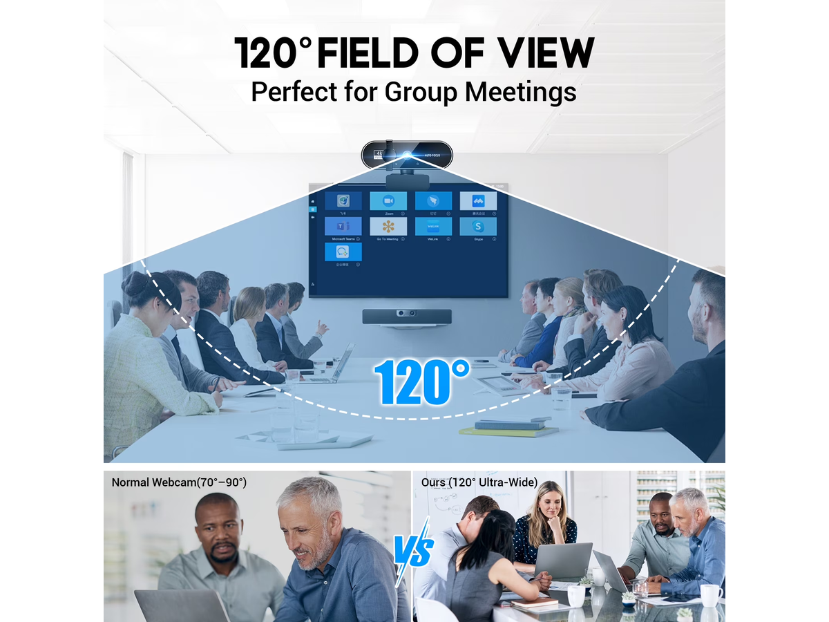 Webcam Web Camera 4K HD USB Autofocus