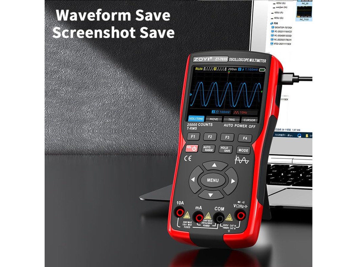 3 in 1 Automotive 50MHz Dual Channel Multimeter Signal Generator