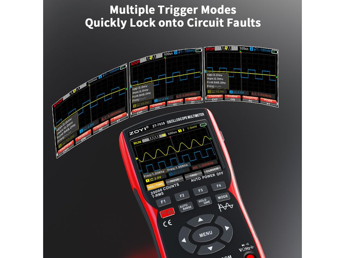 3 in 1 Automotive 50MHz Dual Channel Multimeter Signal Generator
