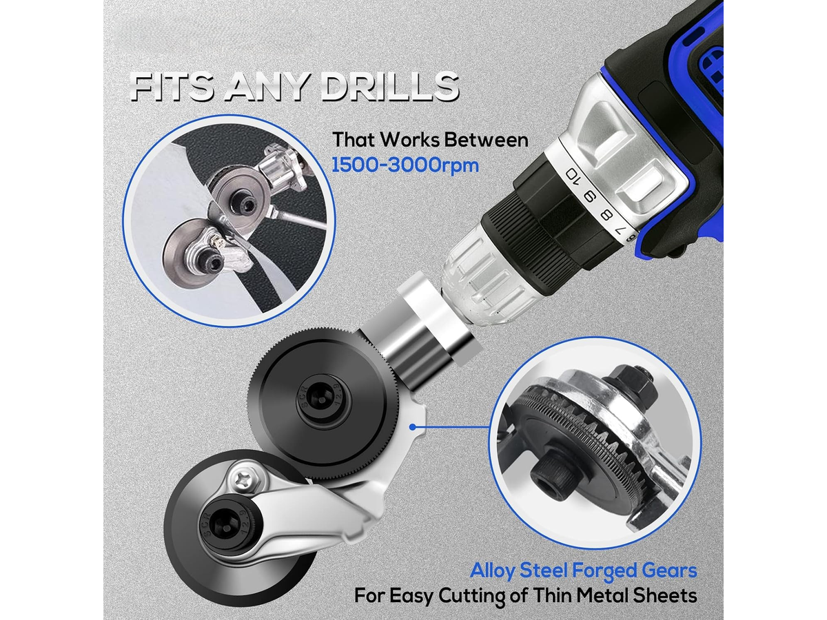 Metal Nibbler Sheet Cutter Drill Attachment Electric Plate Cutter