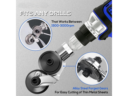 Metal Nibbler Sheet Cutter Drill Attachment Electric Plate Cutter