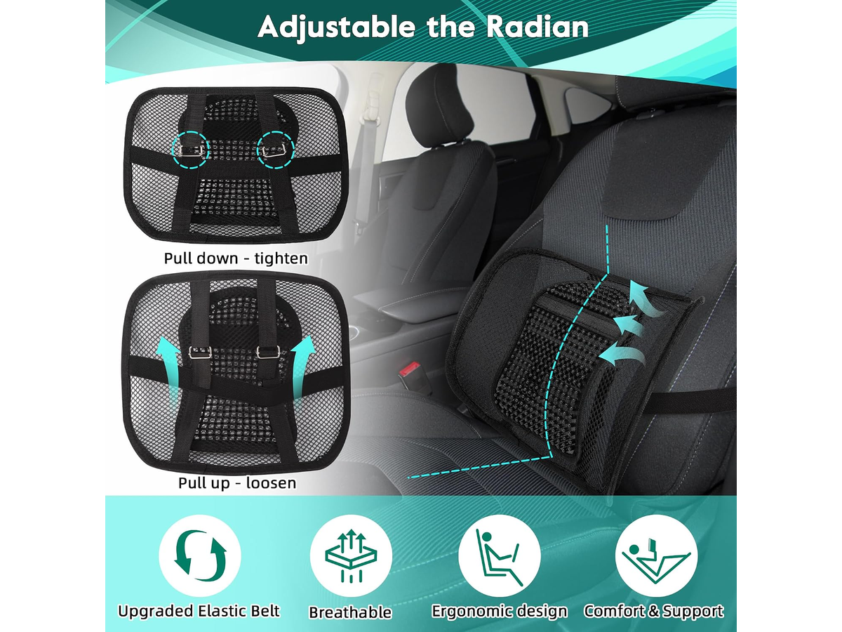 Ergonomics Seat Back Support Mesh Lumbar Lower Brace Support