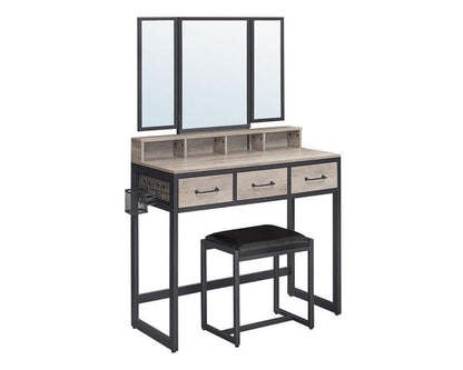 VASAGLE Makeup Vanity with Stool Dressing Table