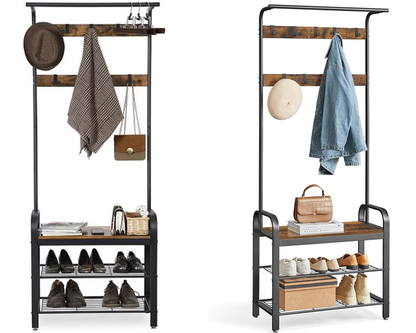 Vasagle Coat Rack Stand with Shoe Storage Bench