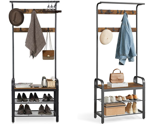 Vasagle Coat Rack Stand with Shoe Storage Bench