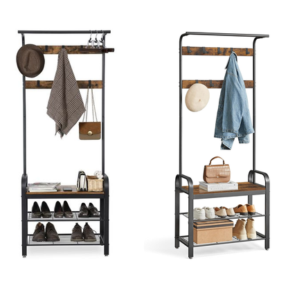 Vasagle Coat Rack Stand with Shoe Storage Bench
