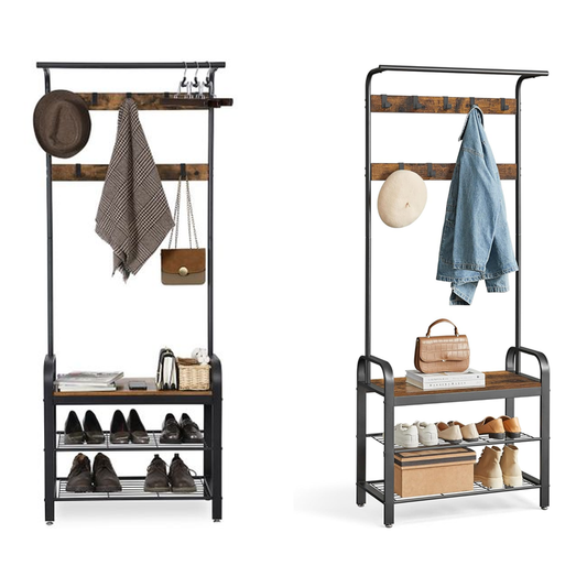 black vintage coat rack
