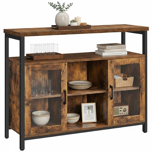 100CM Buffet Cabinet with Glass Doors