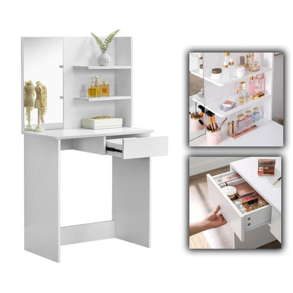 VASAGLE dressing table with mirror