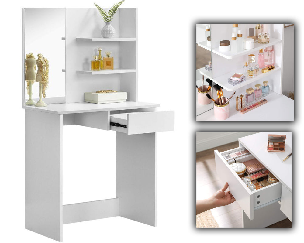 VASAGLE Dressing Table With Mirror