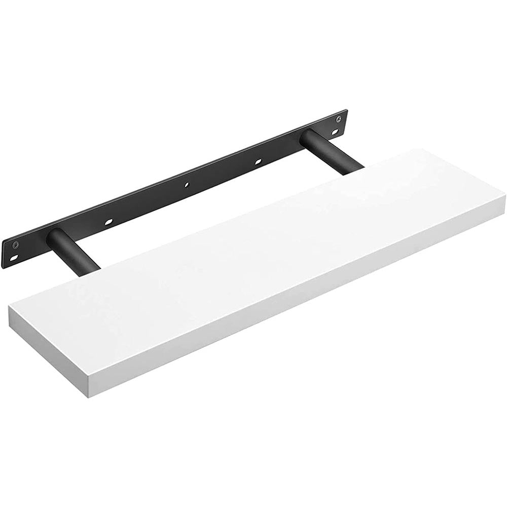 white floating wall shelf