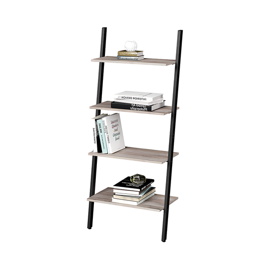 Leaning ladder shelf