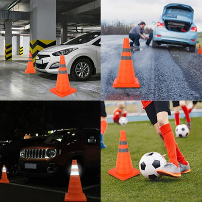 Foldable cone for parking areas