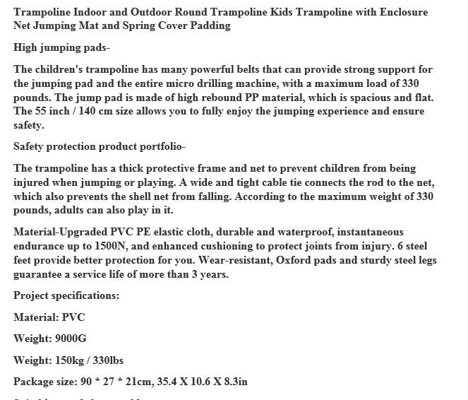 Mini Kids Trampoline - The Shopsite