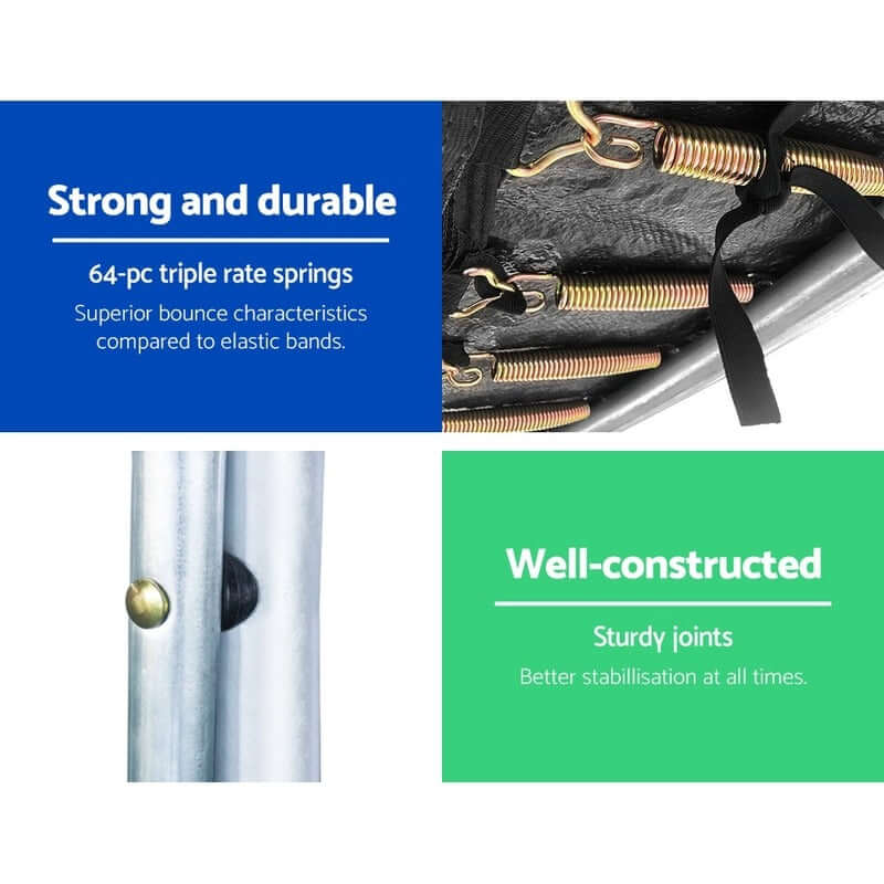 10FT Trampoline Round Trampolines With Basketball Hoop - The Shopsite