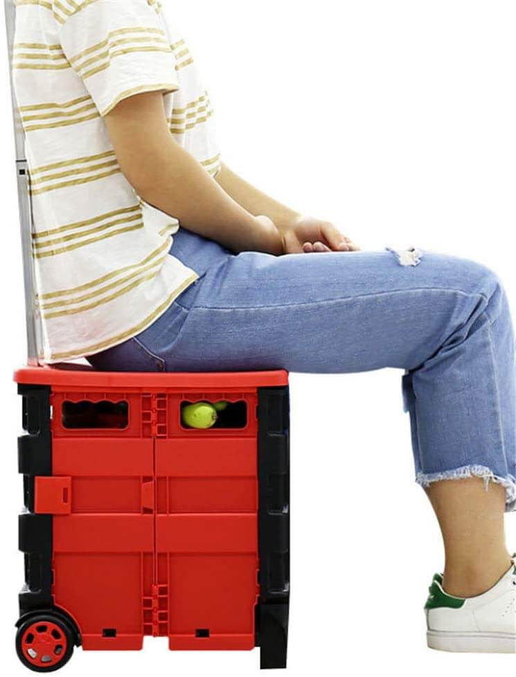 Shopping trolley folded for storage