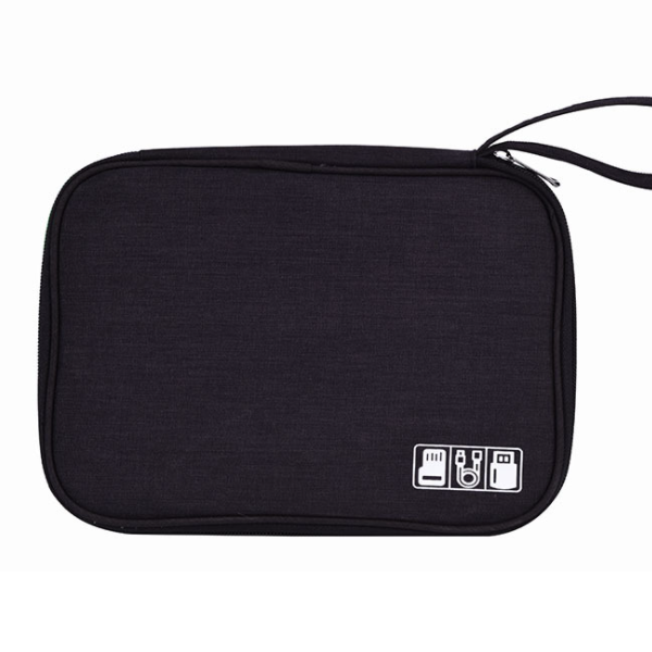 Portable Waterproof USB Data Cable Charging Storage Bag Phone Pad Zip Organiser