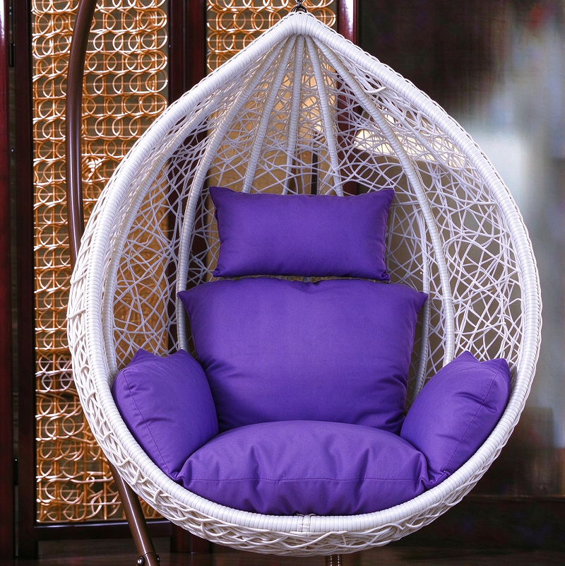 Cushion Pad Seat Set High Quality For Hanging Basket Chair - Purple