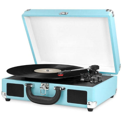 Turntable 3-Speed Bluetooth Suitcase Turntable - The Shopsite