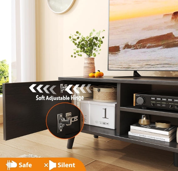 Entertainment Center with Storage  TV Stand for 55 60 Inch TV TV Console Bench