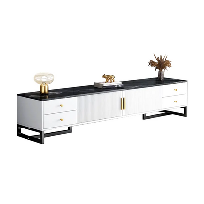 Unique Entertainment Unit TV Cabinet Console Table (Black and White)