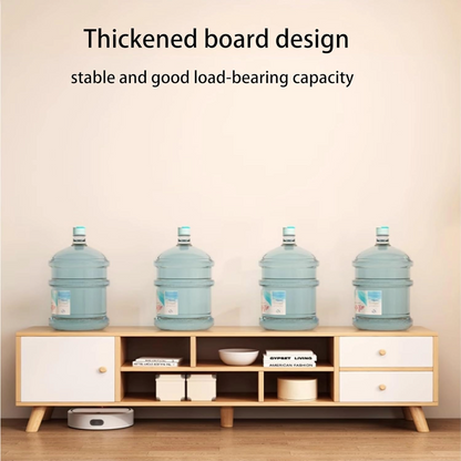 Wooden Living Room TV Cabinet Consoles Cabinet Entertainment Unit (Grey)