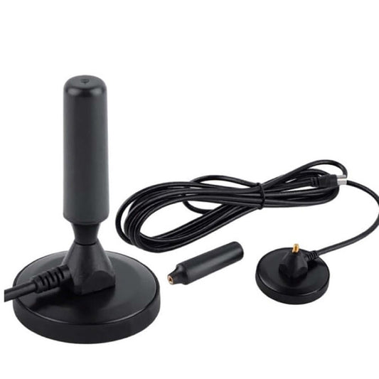 Indoor TV aerial antenna with magnetic base