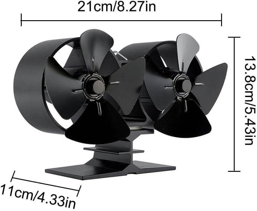 8 Blades Stove Fan Heat Powered Stove Fan - The Shopsite