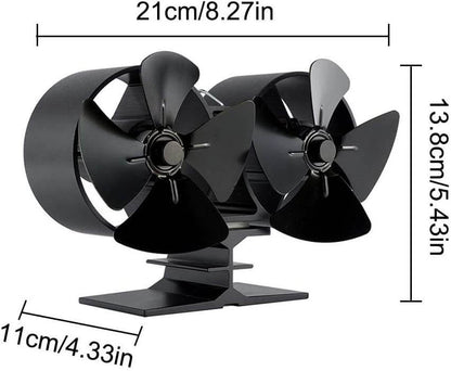 8 Blades Stove Fan Heat Powered Stove Fan - The Shopsite