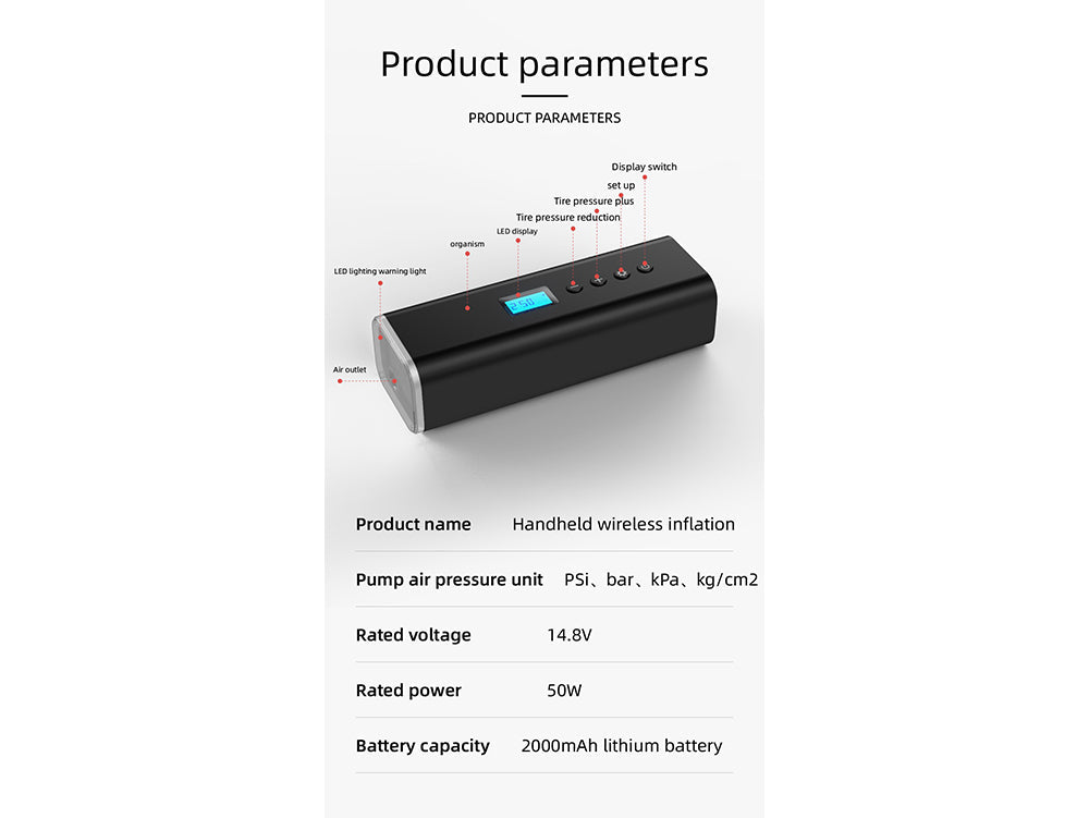 wireless tyre inflator
