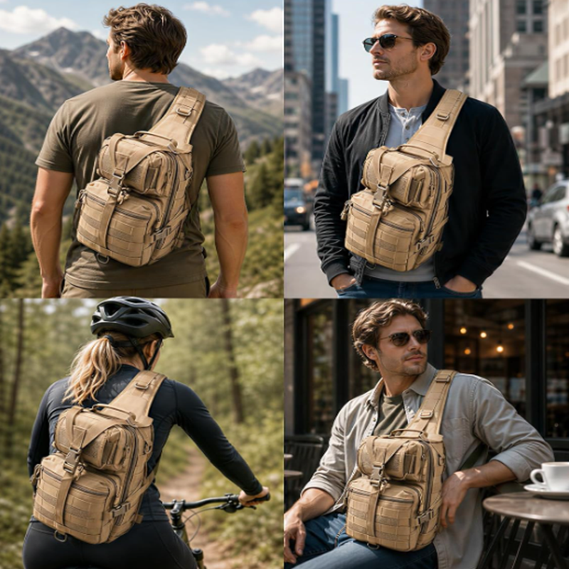 Tactical Sling Bag Pack Shoulder Sling Backpack