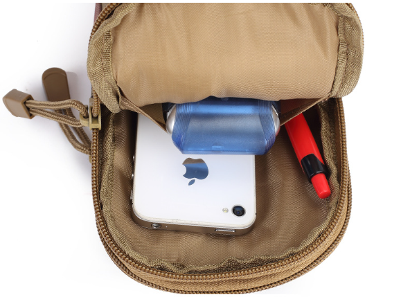 Multipurpose Tactical Molle Mobile Phone Belt Pouch Utility Waist Bag Black