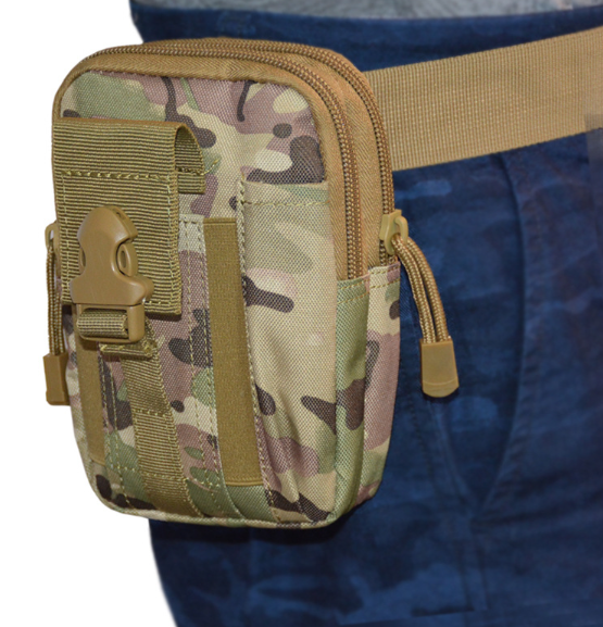 Multipurpose Tactical Molle Mobile Phone Belt Pouch Utility Waist Bag Black