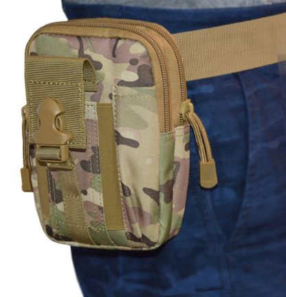 Multipurpose Tactical Molle Mobile Phone Belt Pouch Utility Waist Bag Black