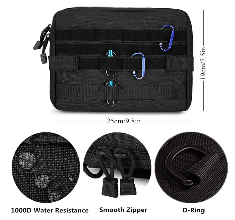 Tactical Admin Molle Pouch, Medical EDC EMT Utility Bag Shell Design Attachment