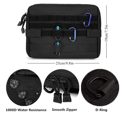 Tactical Admin Molle Pouch, Medical EDC EMT Utility Bag Shell Design Attachment