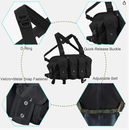 Outdoor Tactical Chest Rig Adjustable Tactical Outdoor Hunting Chest Rig