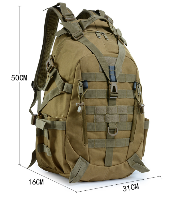 Tactical Motorcycle Backpack For Men Military 30L Travel Hiking Set C Black