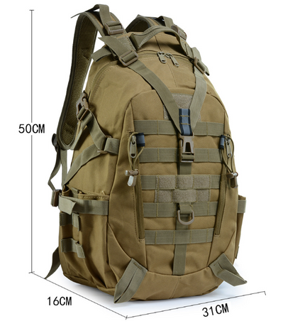 Tactical Motorcycle Backpack For Men Military 30L Travel Hiking Set C Black