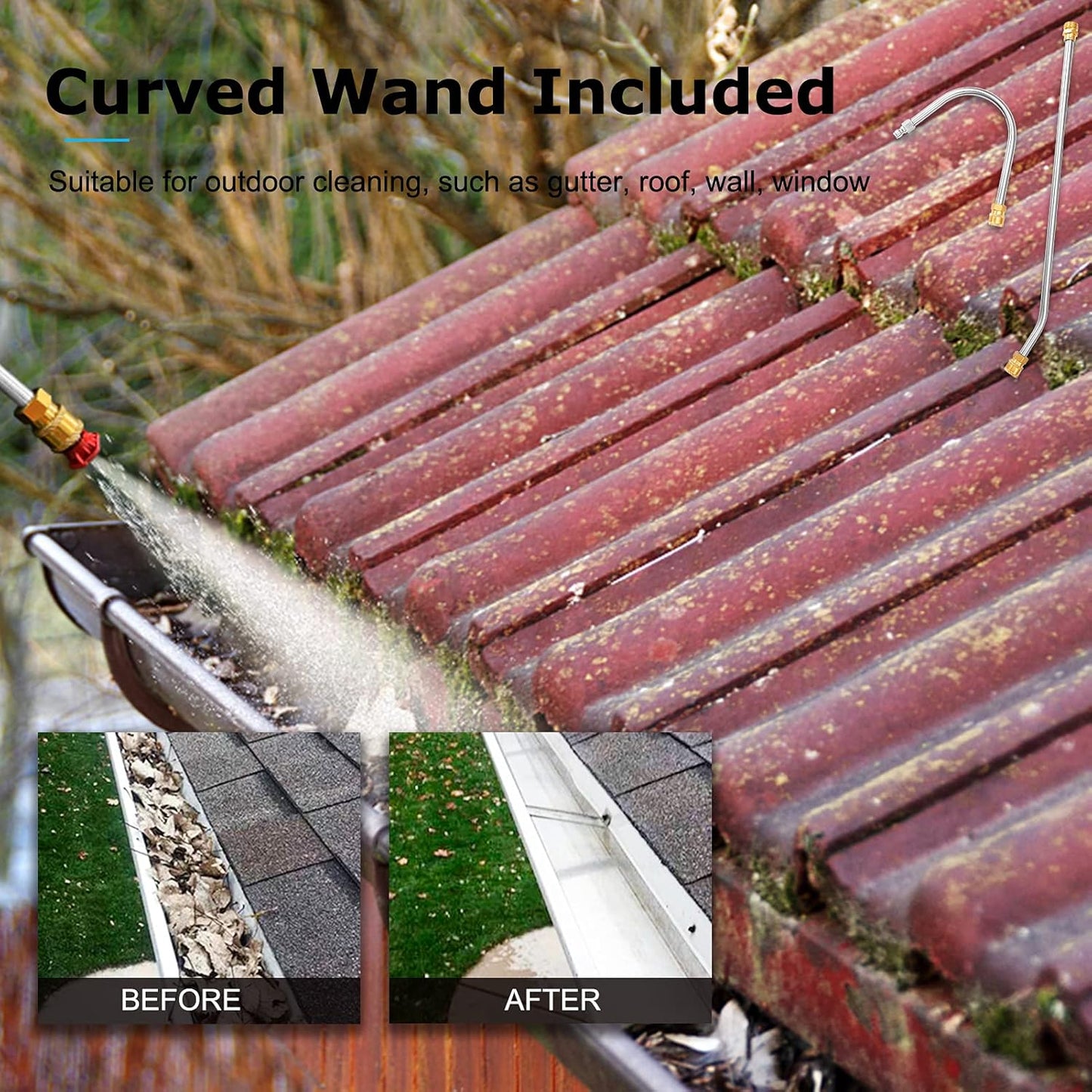 Telescoping Pressure Washer 7.3m Pole with Harness