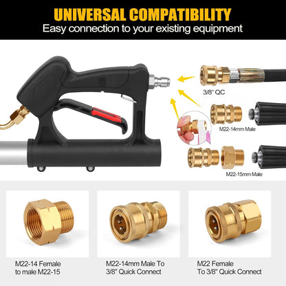 Telescoping Pressure Washer 7.3m Pole with Harness
