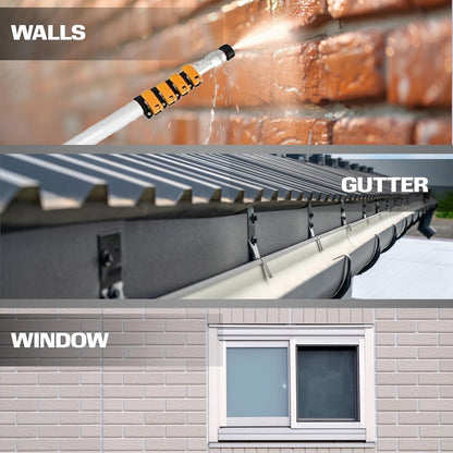 Telescoping Pressure Washer 7.3m Pole with Harness