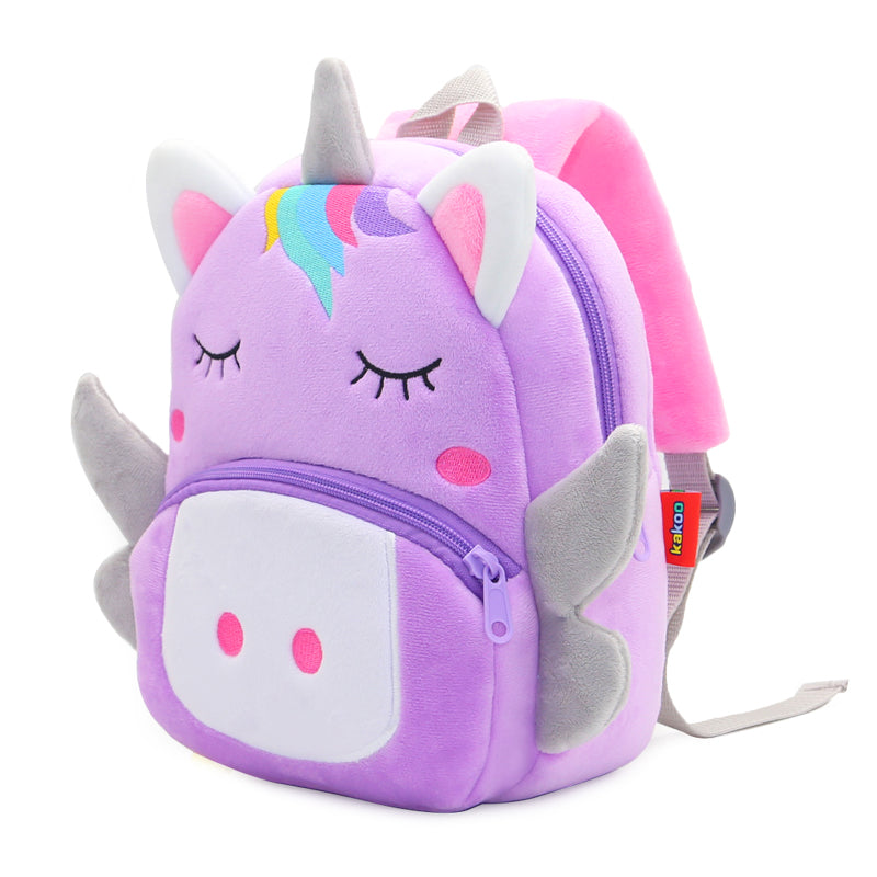 Toddler & Daycare Backpack-Purple Unicorn