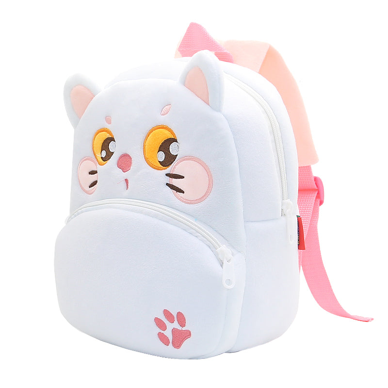 Toddler & Daycare Backpack-White Cat