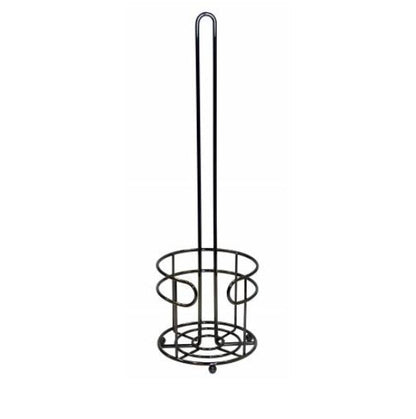 Rust Resistant Toilet Roll Holder with Base Black Onyx