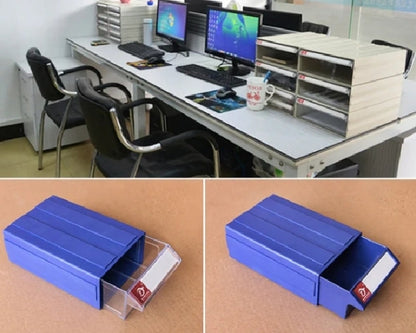 6 Units Thickened Combined Plastic Parts Cabinet Drawer Building Block Box