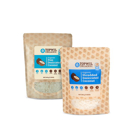 Organic Desiccated Coconut Bundle  (Fine & Shredded pack)