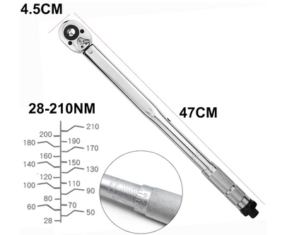Torque Wrench 1/2" 28–210 Nm