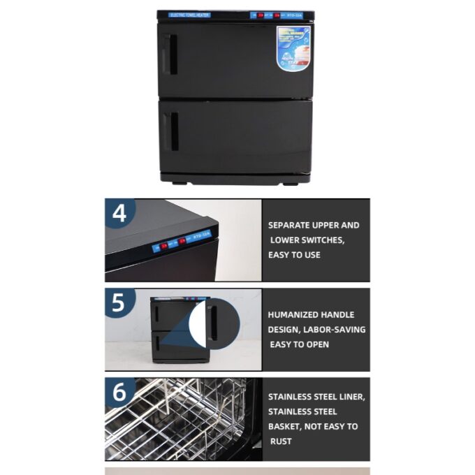 Towel Warmer Sterilizer Black 32L