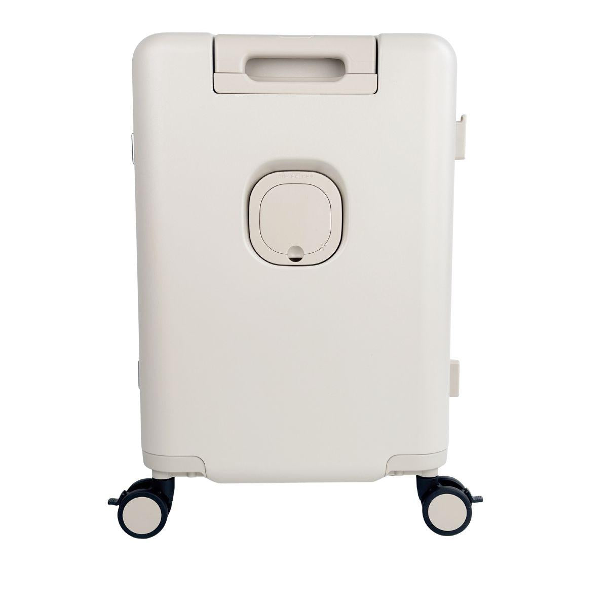 Carry On Luggage - Kids Ride On Folding Suitcase | TravelNest | Beige | 55 cm
